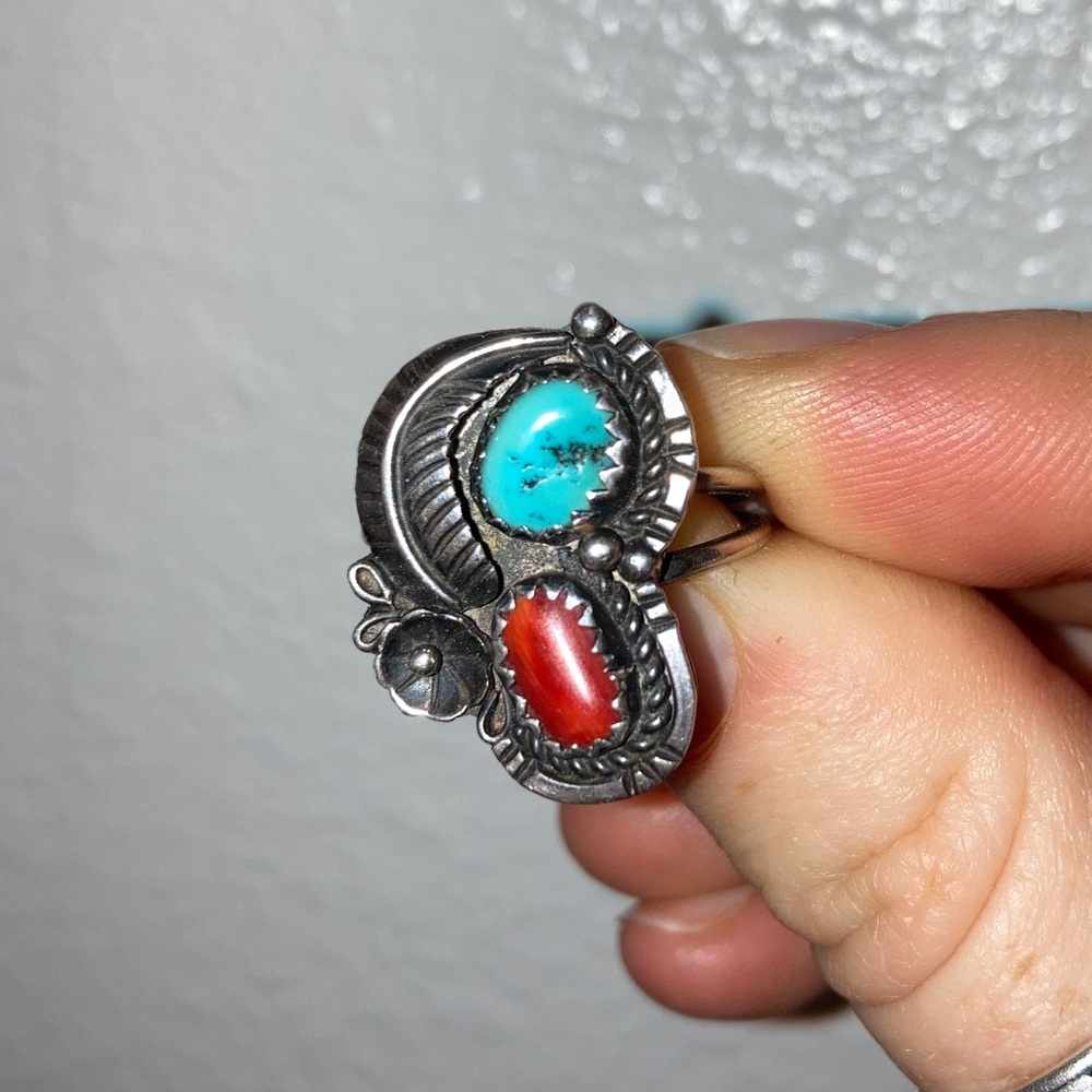 Vintage Navajo Turquoise Sterling Silver Ring